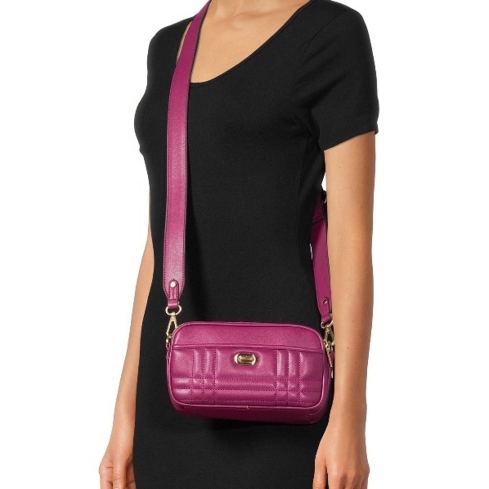 NWOT Pink Faux Leather Crossbody Bag